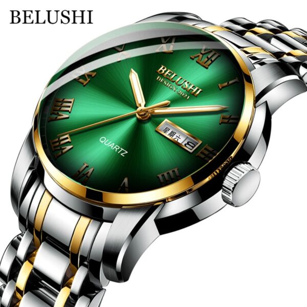 New Men Stainless Steel Business Date Clock Waterproof Luminous Watches Mens Luxury Sport Quartz Wrist Watch - Image 9