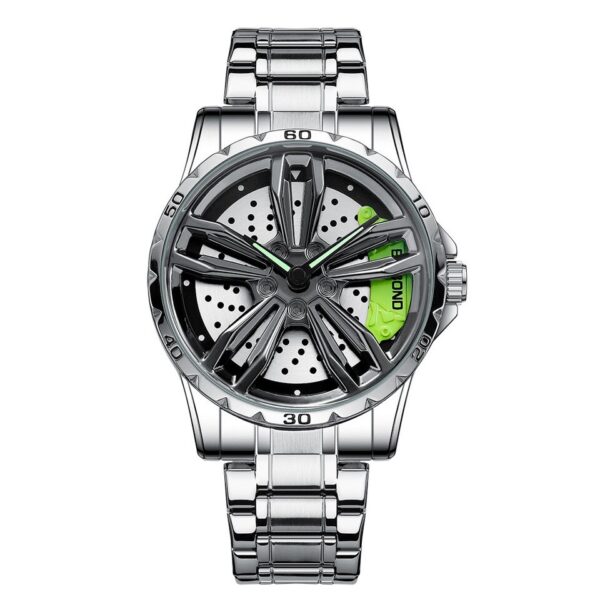 Men Rim Hub Watches Sports Car Men Watch Rotation Waterproof Sport Stainless Steel Wheel Wristwatch Car Quartz Men Watches - Image 9