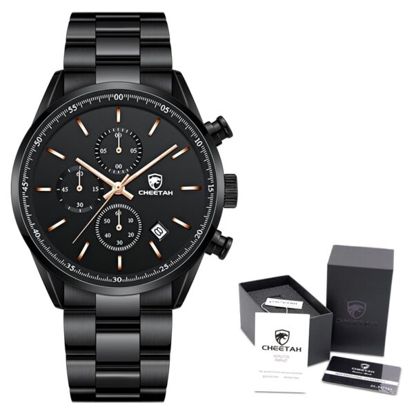 Men Top Brand Luxury Fashion Business Quartz Men Wristwatch Stainless Steel Waterproof Sports Clock - Image 20