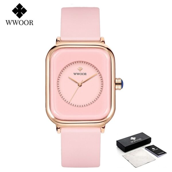 Luxury Brand Watches For Women Fashion Square Purple Ladies Quartz Wristwatch Waterproof Silicone Band Relogio Feminino - Image 6