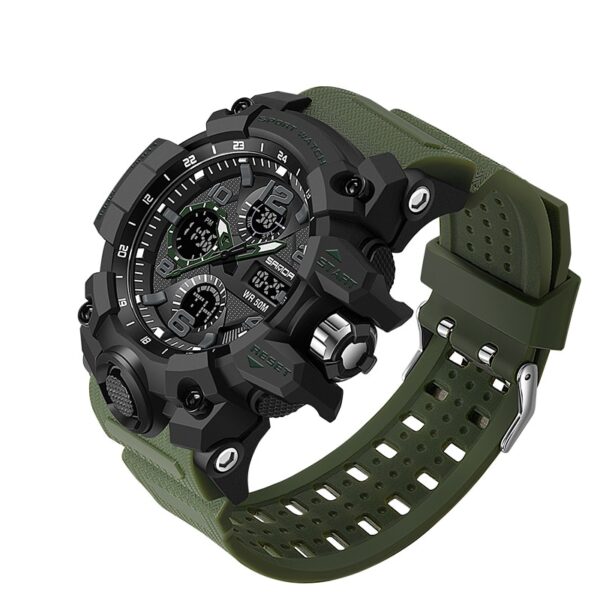 Sports Military Men Watches Waterproof Dual Display Quartz Wristwatch For Male Clock Stopwatch Relogios Masculino - Image 3