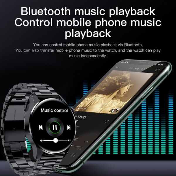 New Bluetooth Call Smart Watch Men Full Touch Sport Fitness Watches Waterproof Heart Rate Steel Band Smartwatch Android iOS - Image 3