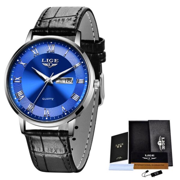 LIGE Brand Women Watches Ultra-thin Luxury Quartz Watch Fashion Ladies Clock Stainless Steel Waterproof Calendar Week Wristwatch - Image 9