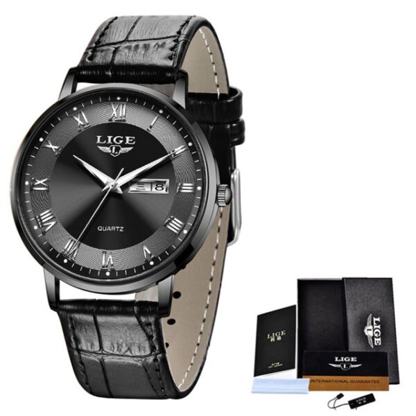 LIGE Brand Women Watches Ultra-thin Luxury Quartz Watch Fashion Ladies Clock Stainless Steel Waterproof Calendar Week Wristwatch - Image 8