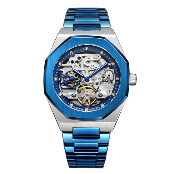 Forsining Fashion Mens Watches Automatic Mechanical Stainless Steel Fashion Business Skeleton Wrist watch Relogio Masculino - Image 11