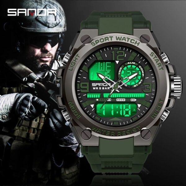 Men Watches 5ATM Waterproof Sport Military Wristwatch Quartz Watch for Men Clock Relogio Masculino 6024 - Image 8