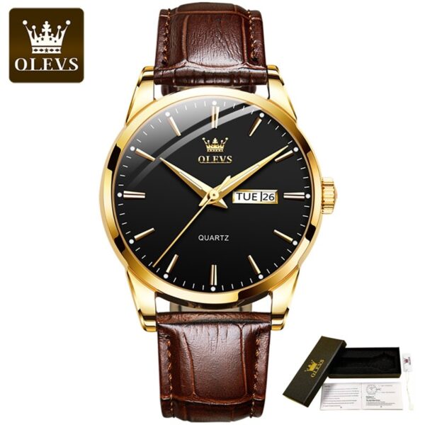 New Elite Mens Quartz Watches Business Dress Waterproof Wristwatch Men Luxury Breathable Leather Sports watch men Gifts - Image 11