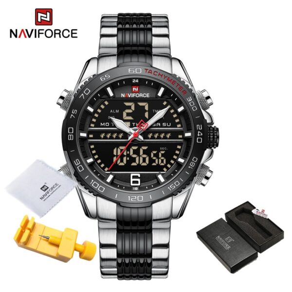 Digital Sport Watch For Men Steel Waterproof Chronograph Clock Fashion Luminous Quartz Wrist watches - Image 7