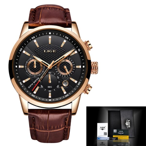 Men Watches Business Fashion Watch Man Top Brand Luxury Leather Wristwatch Quartz Chronograph Waterproof Auto Date Clock - Image 11