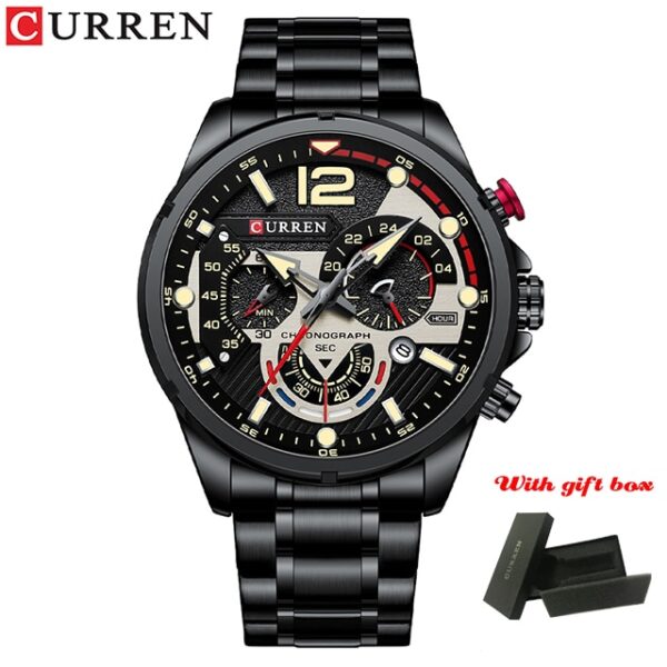 Casual Business Chronograph Waterproof Stainless Steel Watch Mens New Luxury Fashion Quartz Men Watches - Image 8