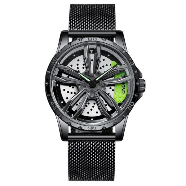 Men Rim Hub Watches Sports Car Men Watch Rotation Waterproof Sport Stainless Steel Wheel Wristwatch Car Quartz Men Watches - Image 3