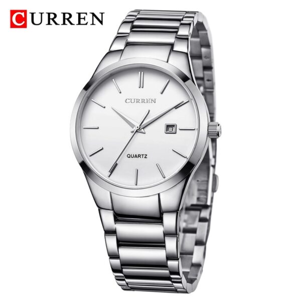 Men Watch Waterproof Simple Fashion Stainless Steel Strap Quartz - Image 10