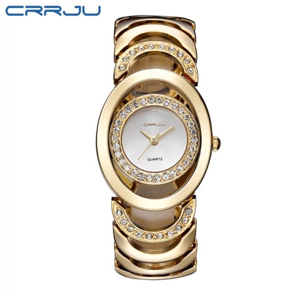 Gold Watch Women Luxury Brand bracelet Ladies Quartz Watch Gifts For Girl Full Stainless Steel Rhinestone wristwatches whatch - Image 8