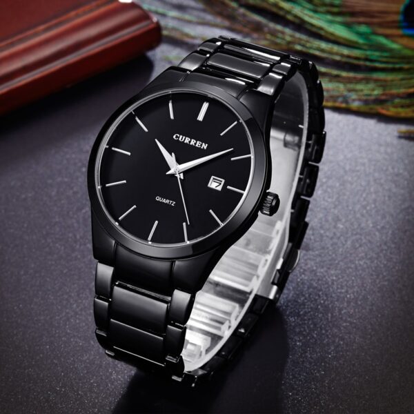 Luxury Classic Fashion Business Men Watches Display Date Quartz Watch Wristwatch Stainless Steel Male Clock Reloj Hombre - Image 6