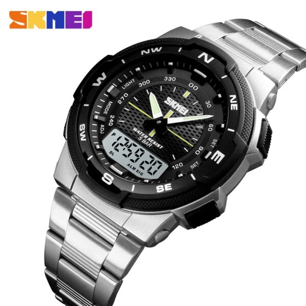 Outdoor Sport Watch Men 50m Waterproof Digital Quartz Dual Time Military Sports Watches Climbing Swim Clock