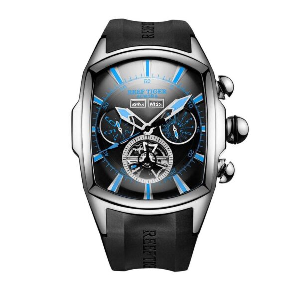 Reef Tiger RT Top Brand Luxury Big Watch for Men Blue Dial Mechanical Tourbillon Sport Watches Relogio Masculino RGA3069 - Image 8