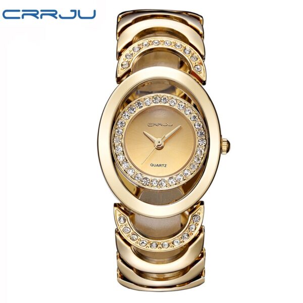 Gold Watch Women Luxury Brand bracelet Ladies Quartz Watch Gifts For Girl Full Stainless Steel Rhinestone wristwatches whatch