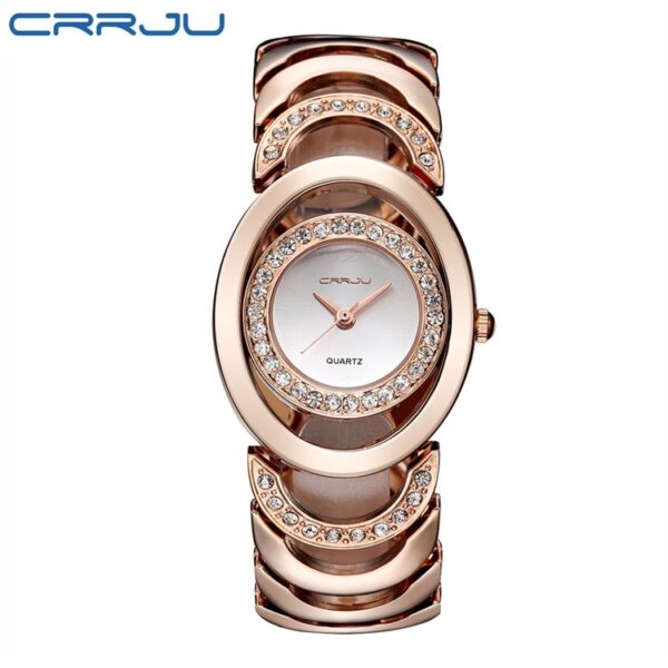 Gold Watch Women Luxury Brand bracelet Ladies Quartz Watch Gifts For Girl Full Stainless Steel Rhinestone wristwatches whatch - Image 5