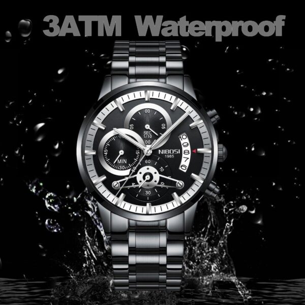 Quartz Watch Men Gold Black Mens Watches Top Brand Luxury Chronograph Sports Watches Luminous Waterproof - Image 6