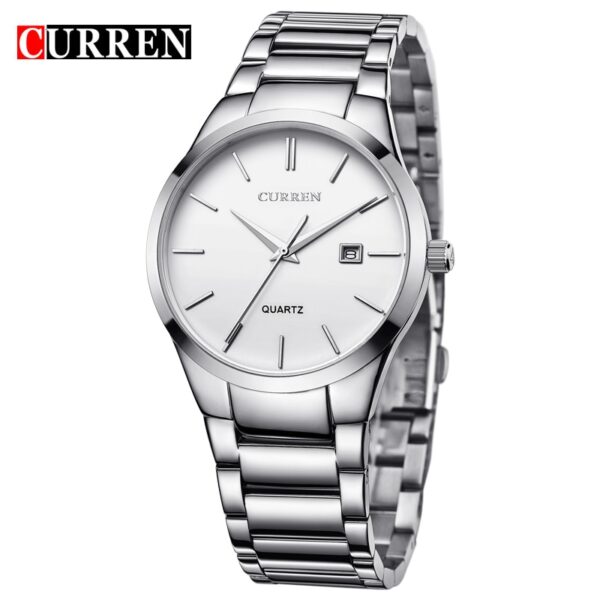 Luxury Classic Fashion Business Men Watches Display Date Quartz Watch Wristwatch Stainless Steel Male Clock Reloj Hombre - Image 3