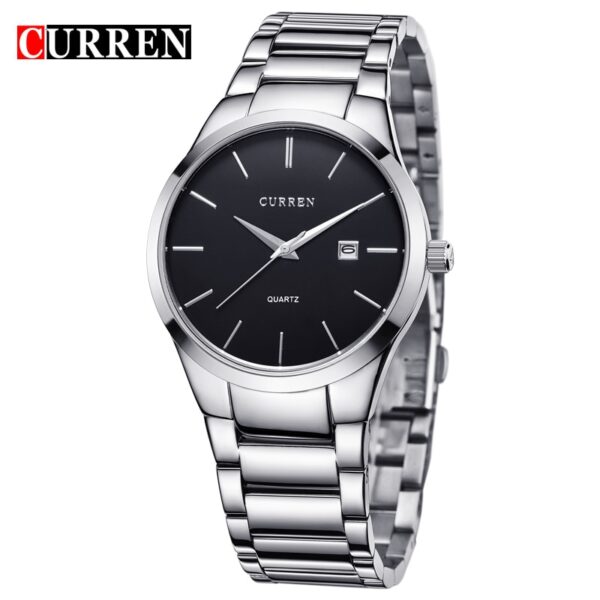 Luxury Classic Fashion Business Men Watches Display Date Quartz Watch Wristwatch Stainless Steel Male Clock Reloj Hombre - Image 8