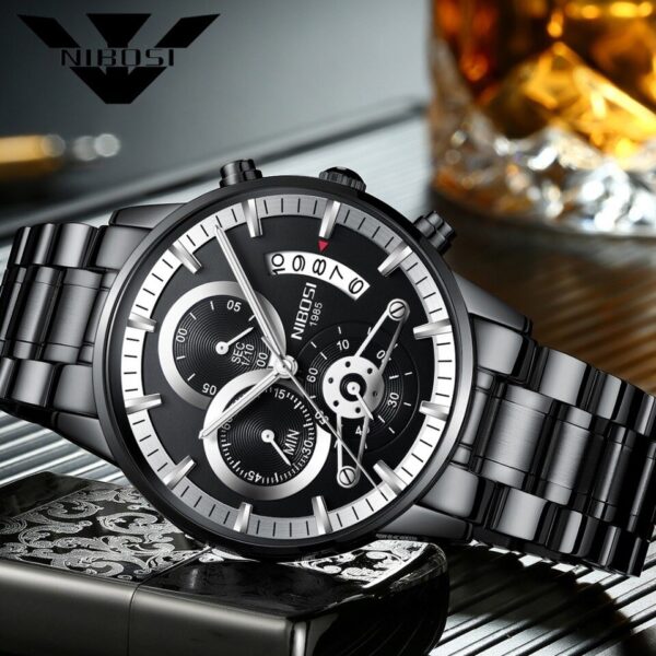 Quartz Watch Men Gold Black Mens Watches Top Brand Luxury Chronograph Sports Watches Luminous Waterproof - Image 13