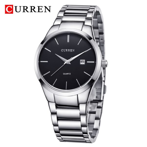 Men Watch Waterproof Simple Fashion Stainless Steel Strap Quartz - Image 9