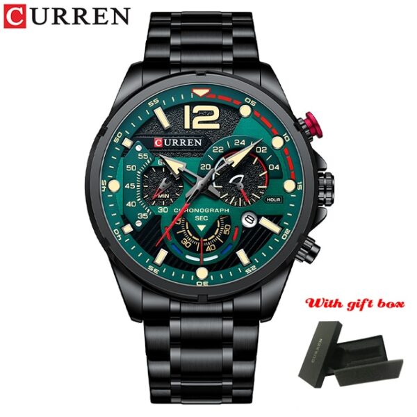 Casual Business Chronograph Waterproof Stainless Steel Watch Mens New Luxury Fashion Quartz Men Watches - Image 16