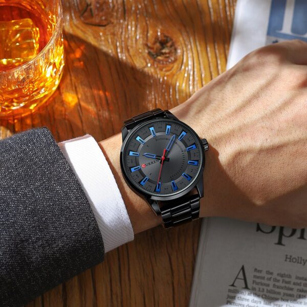 Simple Style Men Watches Quartz Wristwatches Stainless Steel Band Clock Male - Image 4