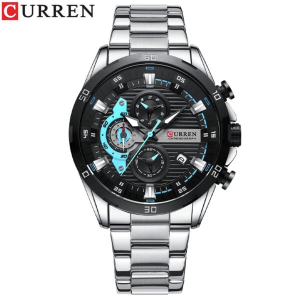 Chronograph Men Watches for Sport Casual Stainless Steel Luminous Wristwatches for Male Creative Design Quartz Clock - Image 11