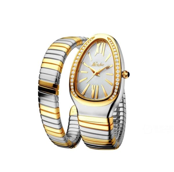 Women Watches Snake Shape Luxury Wrist Watch For Women Steel Unique Gold Quartz Ladies Watch Clock Relogio Feminino - Image 5