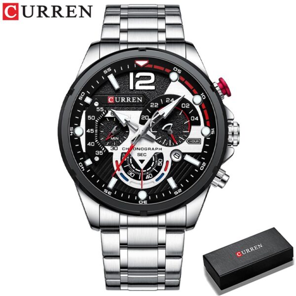 Casual Business Chronograph Waterproof Stainless Steel Watch Mens New Luxury Fashion Quartz Men wristwatch - Image 15