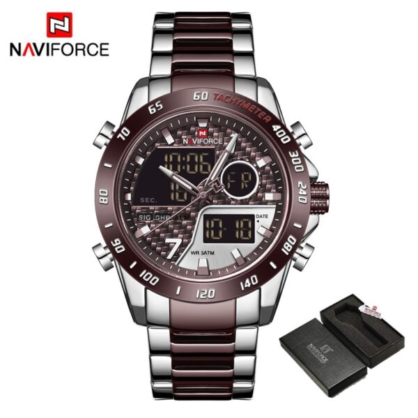 Luxury Brand Men Wrist Watch Military Digital Sport Watches For Man Steel Strap Quartz Clock Male Relogio Masculino - Image 3