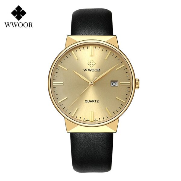 Men Simple Slim Watches Luxury Brand Gold Steel Mesh Ultra Thin Waterproof Date Wrist Watch Men Golden Clock With Box - Image 10