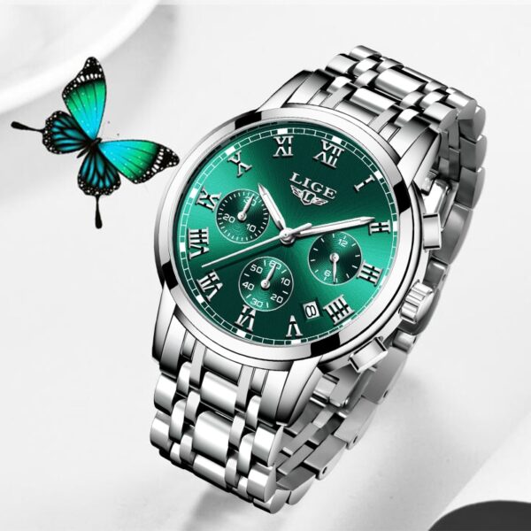 Ladies Watches Top Brand Luxury Fashion Stainless Steel Watch Women Chronograph Quartz Clock Waterproof Wristwatch - Image 13