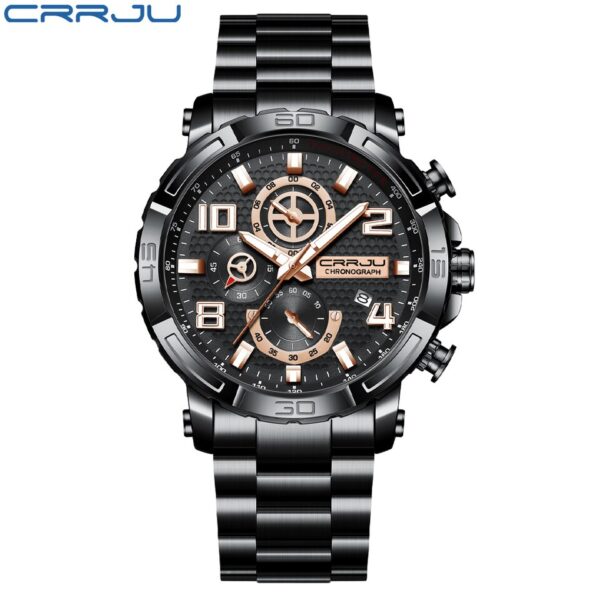 Men Watches Big Dial Waterproof Stainless Steel with Luminous hands Date Sport Chronograph Watches Relogio Masculino - Image 4