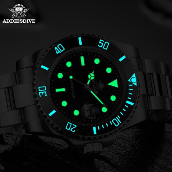 Men Luxury Quartz Watch 200m diver watches 41mm Ceramic Bezel Calendar Display Luminous Watches Men watch - Image 5