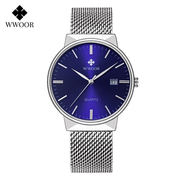 Men Simple Slim Watches Luxury Brand Gold Steel Mesh Ultra Thin Waterproof Date Wrist Watch Men Golden Clock With Box - Image 16