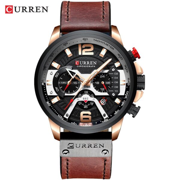 New Casual Sport Watches for Men Top Brand Luxury Military Leather Wrist Watch Man Clock Fashion Chronograph Wristwatch - Image 15