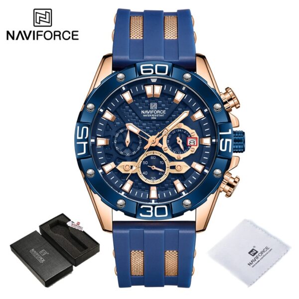 New Luxury Watches for Men Fashion Silicone Strap Military Waterproof Sport Chronograph Quartz WristWatch Clock With Date - Image 9