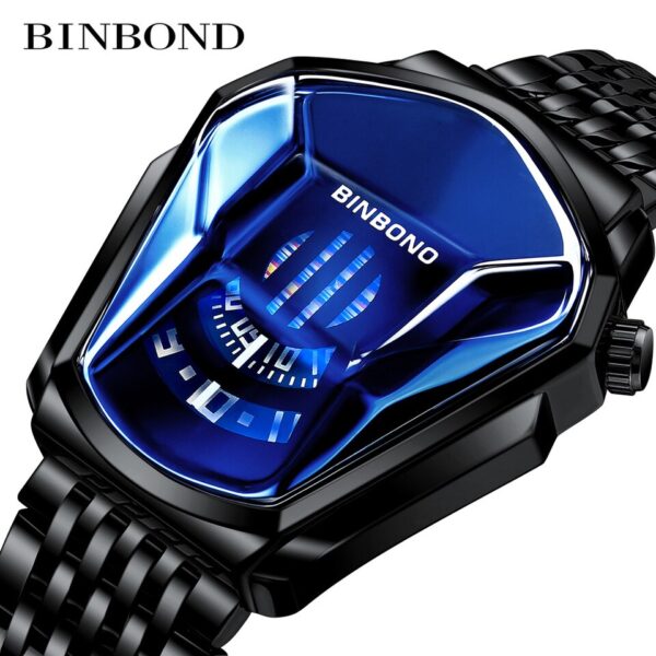 Top Brand Luxury Men Sport Waterproof Watch 3D Glass Quartz Watches Man Clock Wristwatch Casual Chronograph - Image 2