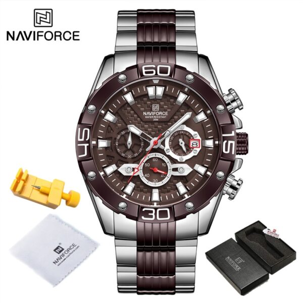 New Watches For Men Luxury Original Classic Quartz Clock Analog Chronograph Sport Waterproof Steel Band WristWatch - Image 3