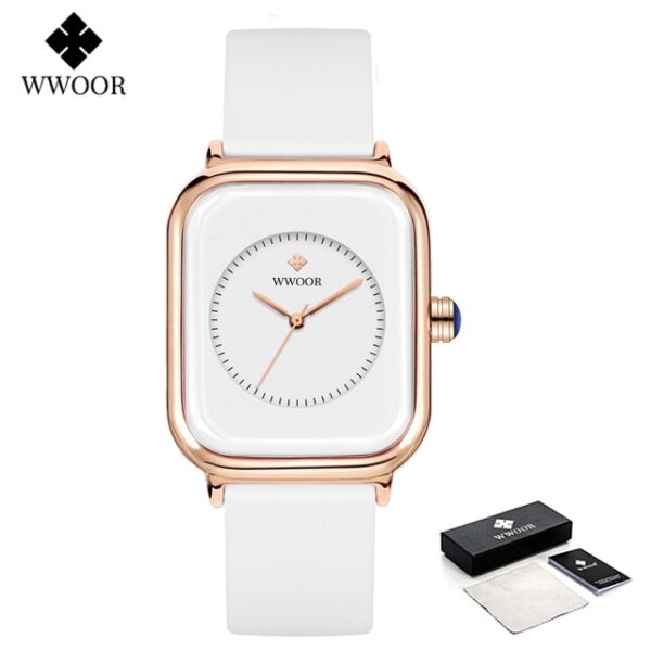 Luxury Brand Watches For Women Fashion Square Purple Ladies Quartz Wristwatch Waterproof Silicone Band Relogio Feminino - Image 2