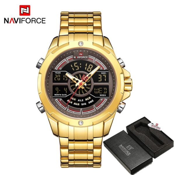 Luxury Original Watches For Men Digital Chronograph Fashion Sport Quartz Wrist Watch Stainless Steel Waterproof Clock - Image 2