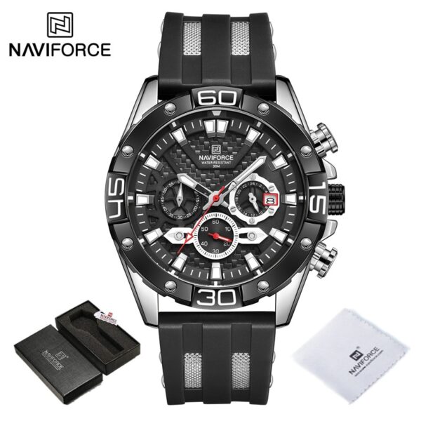 New Luxury Watches for Men Fashion Silicone Strap Military Waterproof Sport Chronograph Quartz WristWatch Clock With Date - Image 7