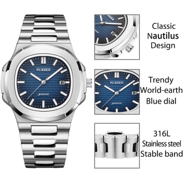 New Business Men Watch Luxury Fashion Luminous Quartz Wristwatch Male Stainless Steel Waterproof Calendar Watches For Men - Image 24