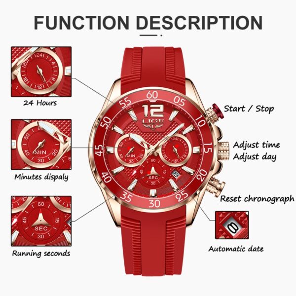 LIGE Fashion Men Watches Sport Quartz Watch Man Brand Luxury Wrist watches Chronograph Waterproof Casual Clock Montre Homme - Image 19