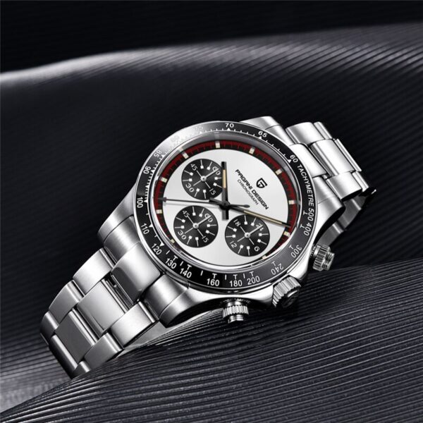 PAGANI DESIGN New Classic Men Quartz Watch Ceramic Bezel  Stainless Steel Waterproof Clock Luxury Sapphire Glass Chronograph - Image 6