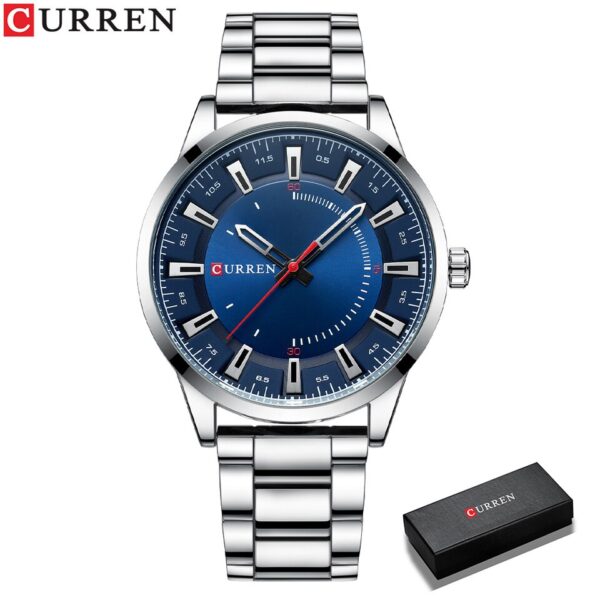 Simple Style Men Watches Quartz Wristwatches Stainless Steel Band Clock Male - Image 6