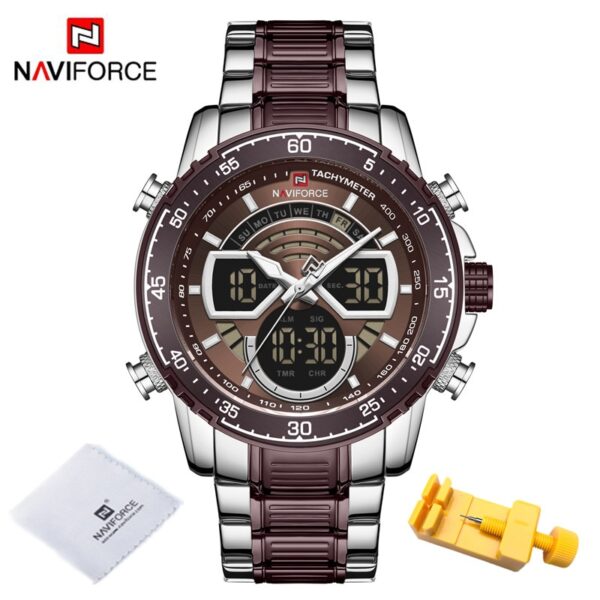 Men Watches Luxury Original Quartz Digital Analog Sport Wrist Watch for Men Waterproof Stainless Steel Clock - Image 16